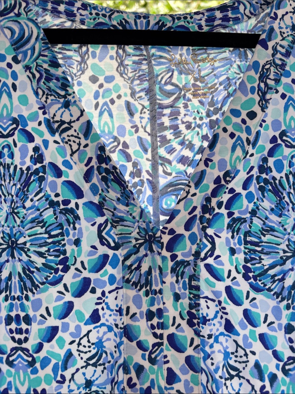 Lilly Pulitzer 🆕 Amina “Call My Shell Phone” Sleeveless V-Neck Dress XL - Picture 3 of 4